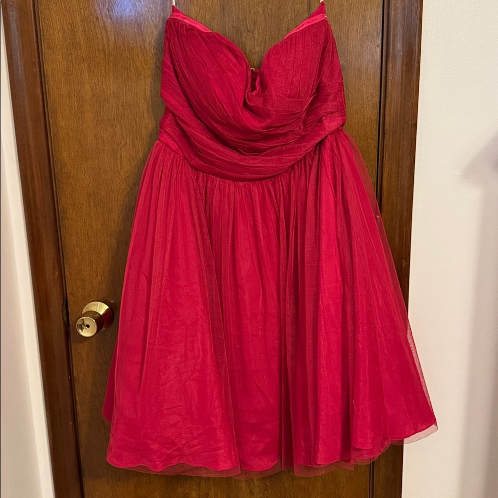 Minuet Tulle Pink Strapless Dress